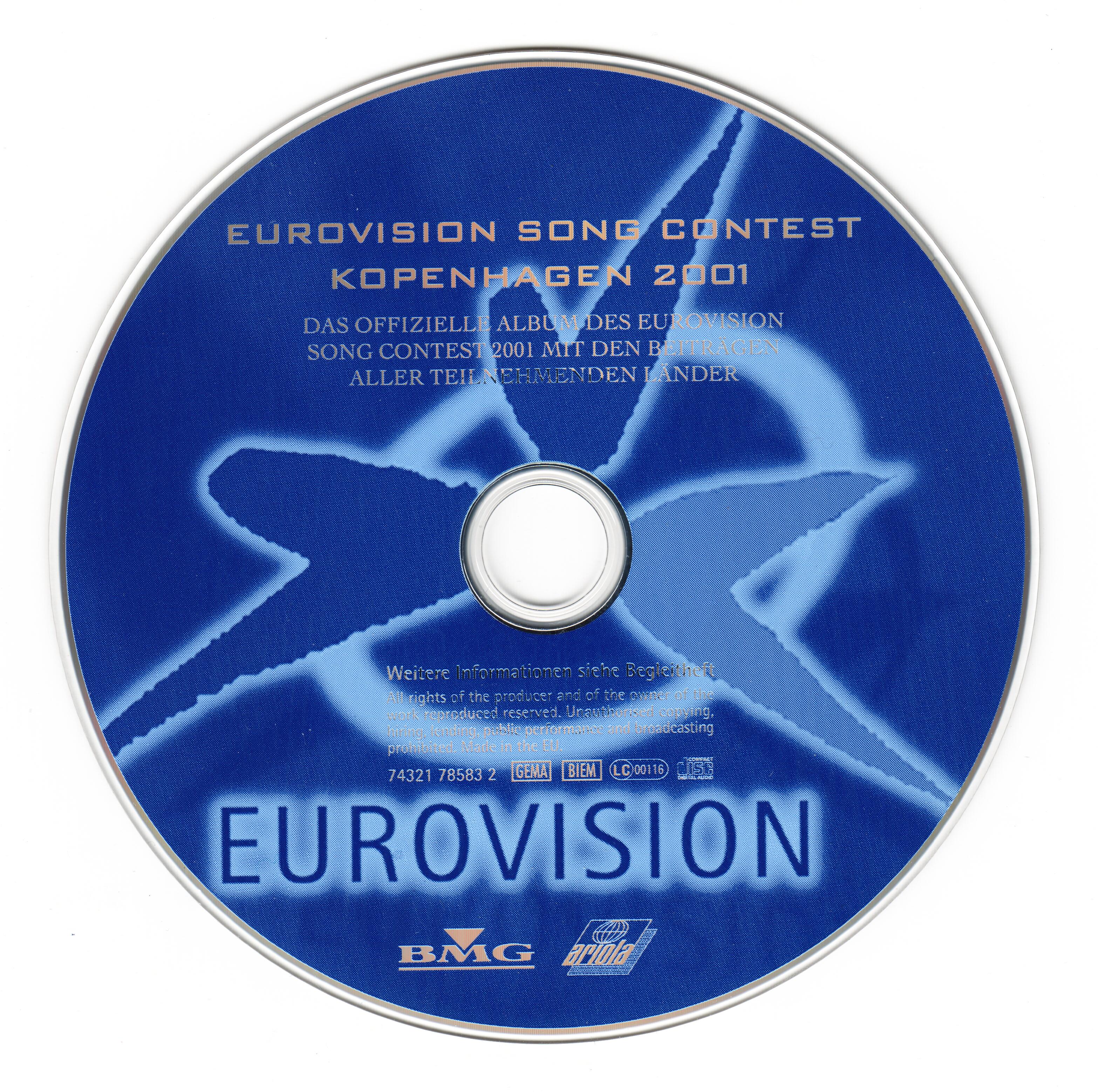 Eurovision Song Contest 2001; Copenhagen : CD
